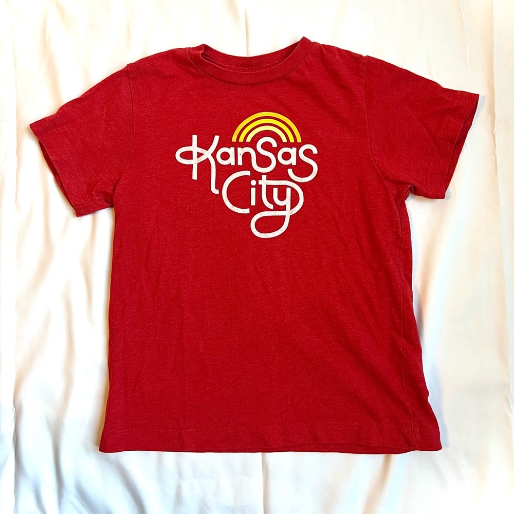 Kansas City Red and Yellow Soft Tshirt Youth 8